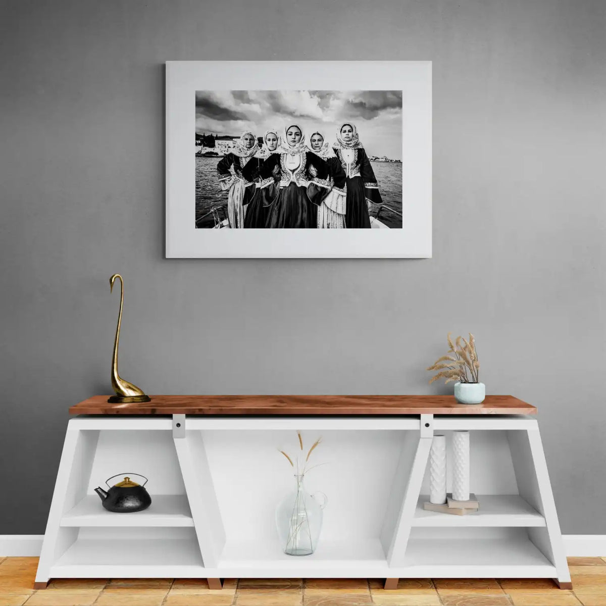 Black and White Photography Wall Art Greece | Limited Edition numbered signed. Bouboulina dresses in Spetses