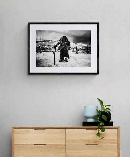 Black and White Photography Wall Art Greece | Arapis in Volax Drama by George Tatakis - single framed photo