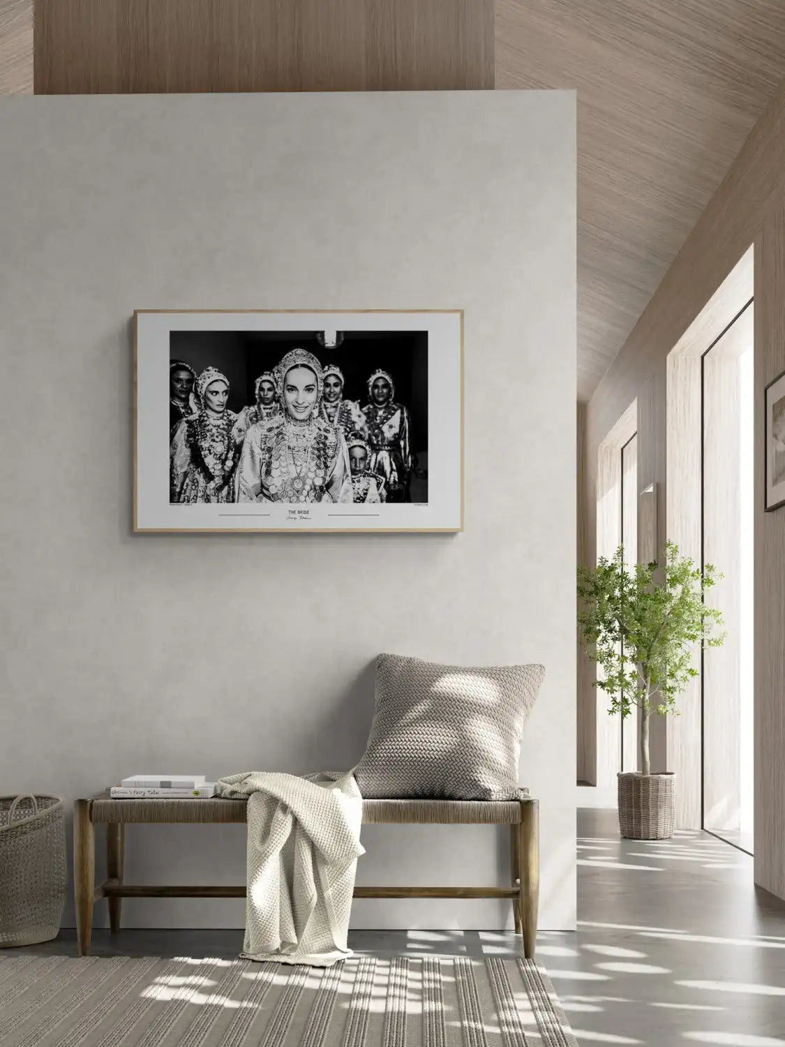 Black and White Photo Wall Art Poster from Greece | Bride in Diafani on Karpathos island, by George Tatakis - boho room