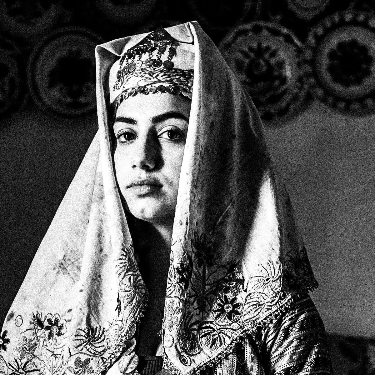 Black and White Photography Wall Art Greece | The traditional costume of Archangelos in a house Rhodes by George Tatakis - detailed view