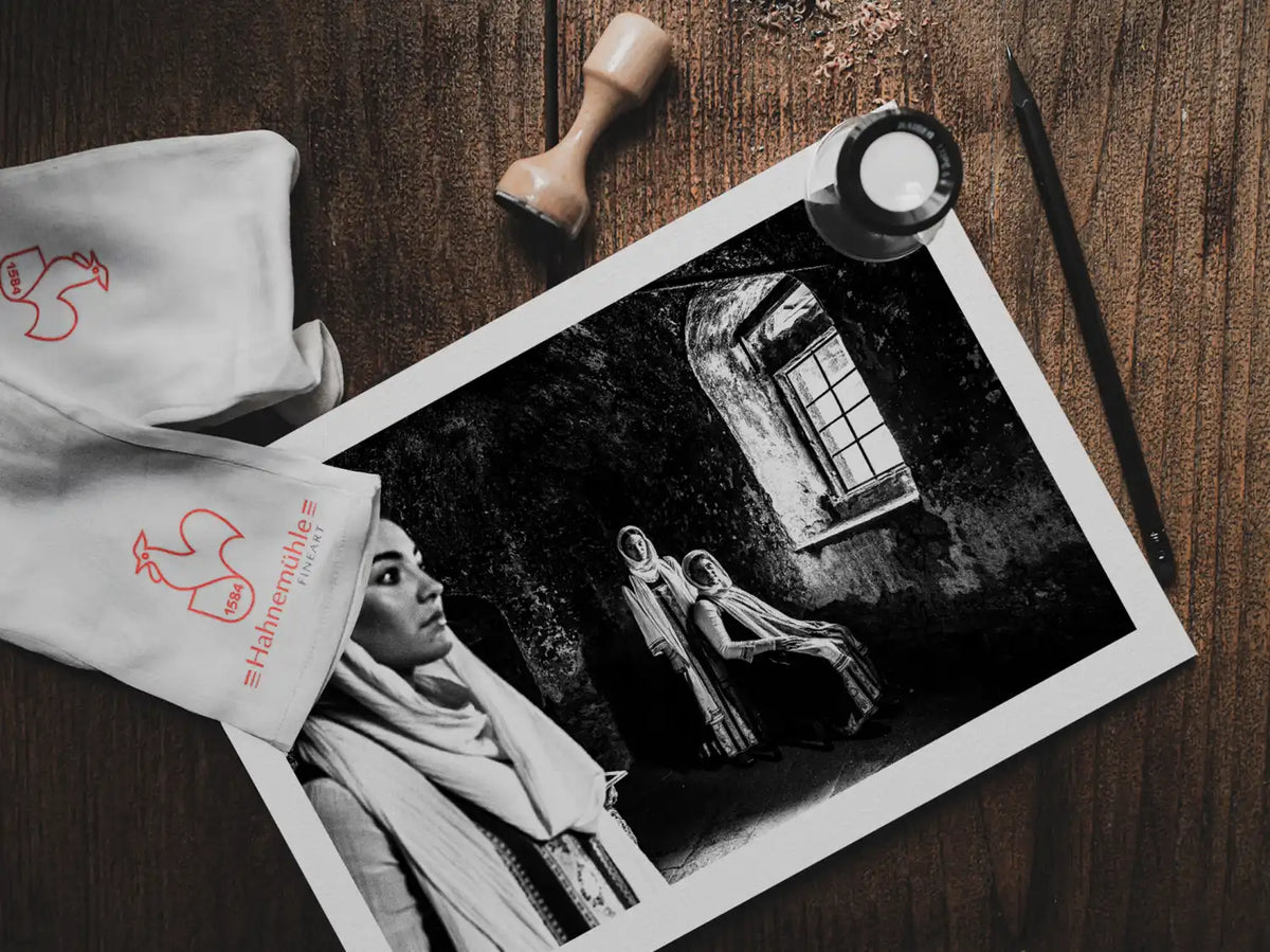 Black and White Photography Wall Art Greece | Elata costumes Mastichochorea Chios island Greece by George Tatakis - photo print on table