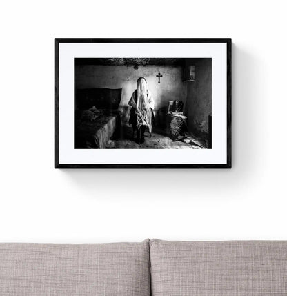 Black and White Photography Wall Art Greece | Costume of Ermakia Kozani W. Macedonia by George Tatakis - single framed photo
