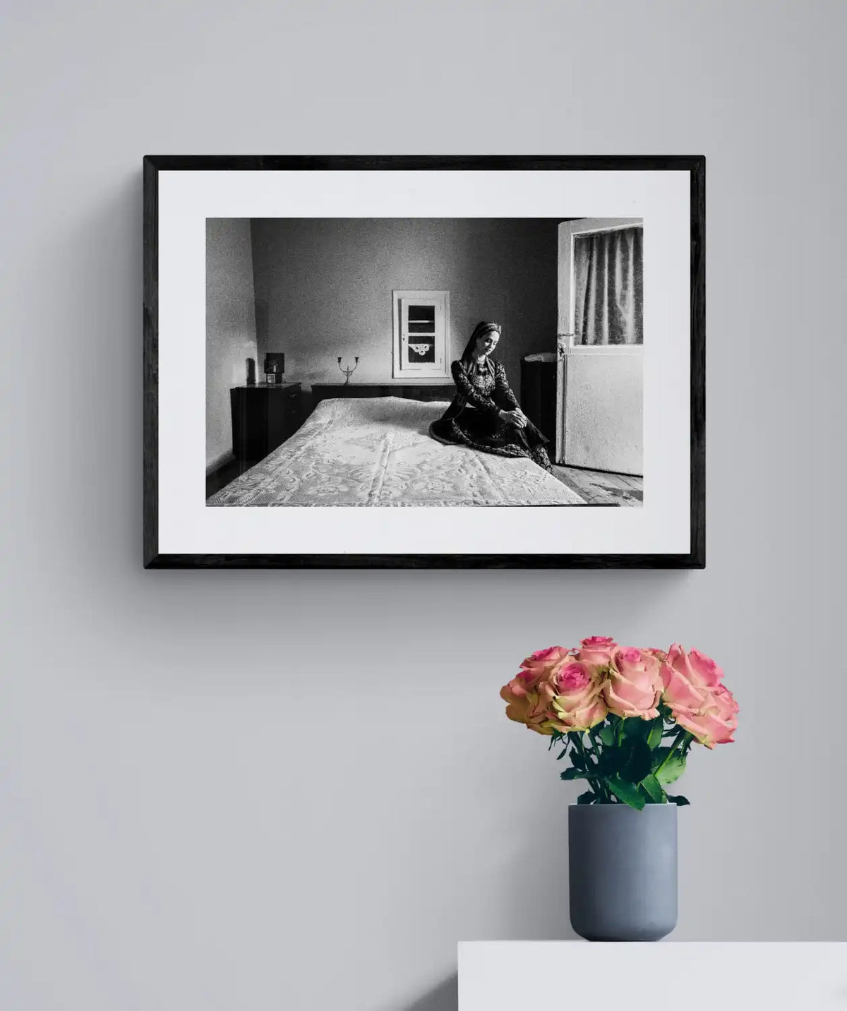 Black and White Photography Wall Art Greece | Kallarytes costume at Ioannina Epirus by George Tatakis - single framed photo