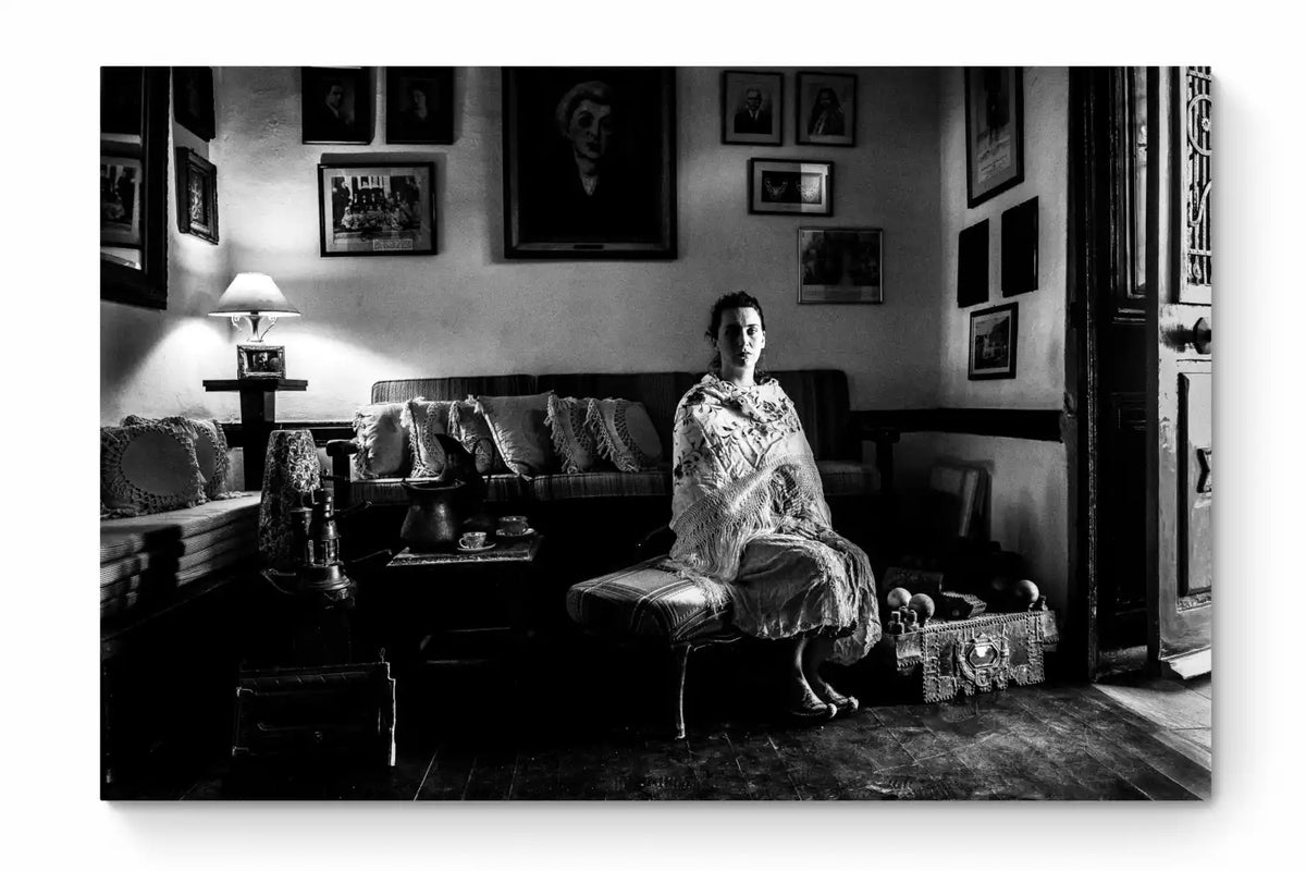Black and White Photography Wall Art Greece | Costume of Kastellorizon island in a traditional local house Dodecanese Greece by George Tatakis - whole photo