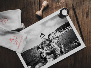 Black and White Photography Wall Art Greece | Costumes of Kastellorizon island by the sea Dodecanese Greece by George Tatakis - photo print on table