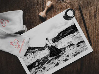 Black and White Photography Wall Art Greece | Costume of Lefkada island Ionian Sea by George Tatakis - photo print on table