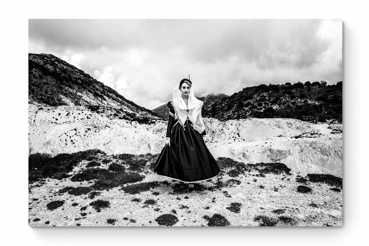 Black and White Photography Wall Art Greece | Costume of Lefkada island Ionian Sea by George Tatakis - whole photo