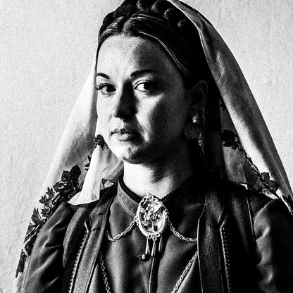 Black and White Photography Wall Art Greece | Costume of Platanos in a traditional local house Nafpaktos Aetoloacarnanea Greece by George Tatakis - detailed view