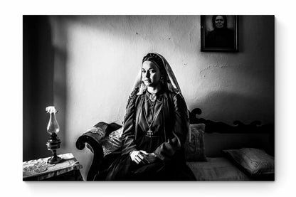 Black and White Photography Wall Art Greece | Costume of Platanos in a traditional local house Nafpaktos Aetoloacarnanea Greece by George Tatakis - whole photo