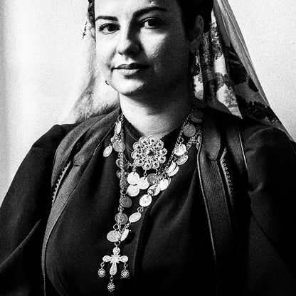 Black and White Photography Wall Art Greece | Costume of Platanos in a traditional local house Nafpaktos Aetoloacarnanea Greece by George Tatakis - detailed view
