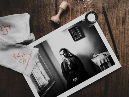 Black and White Photography Wall Art Greece | Costume of Platanos in a traditional local house Nafpaktos Aetoloacarnanea Greece by George Tatakis - photo print on table