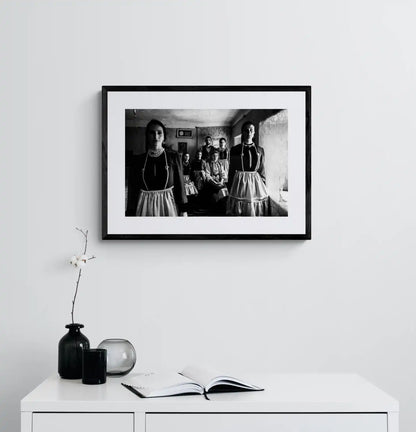 Black and White Photography Wall Art Greece | Costumes of Polypotamos Florina W. Macedonia by George Tatakis - single framed photo