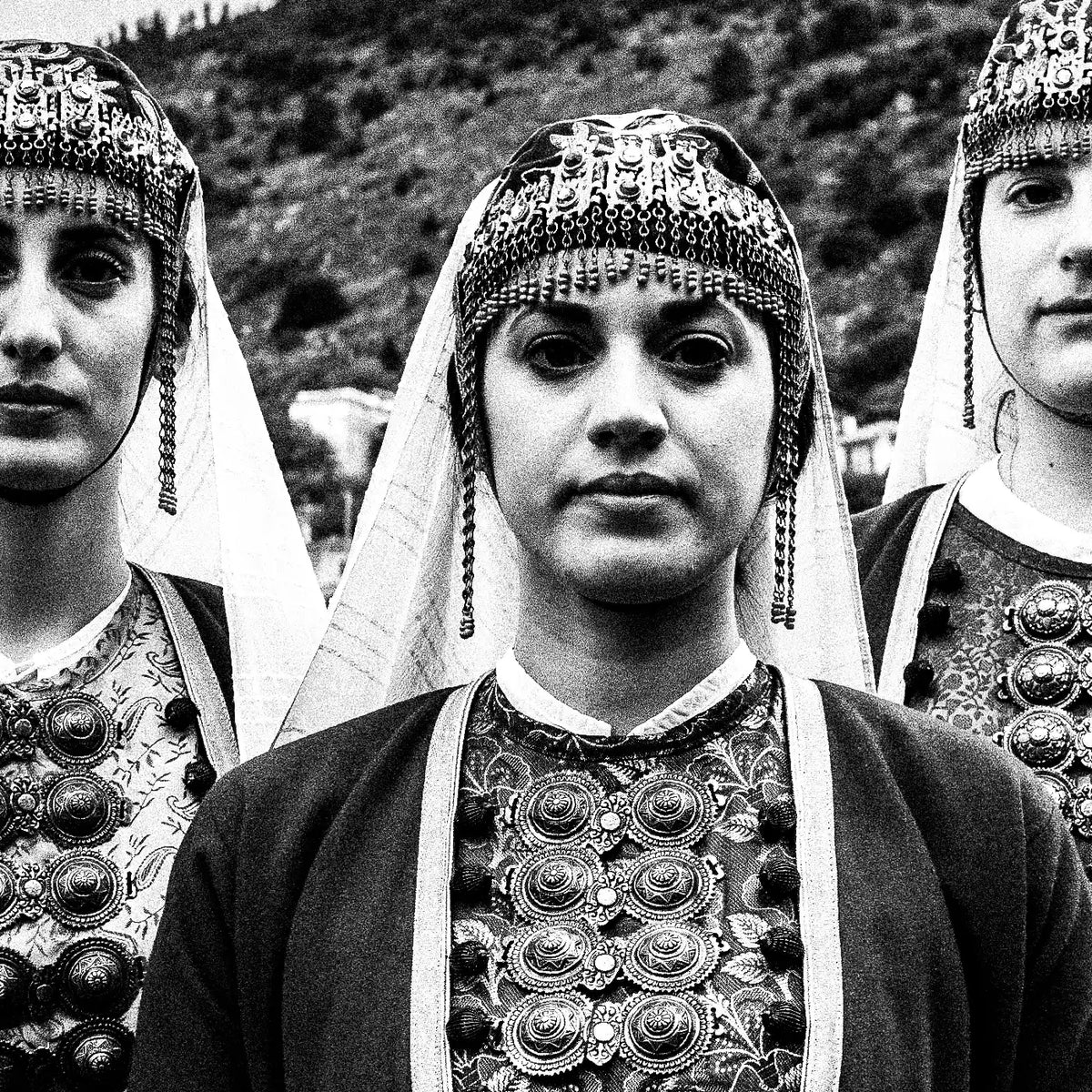 Black and White Photography Wall Art Greece | Costumes of Prastos Arcadia Peloponnese by George Tatakis - detailed view