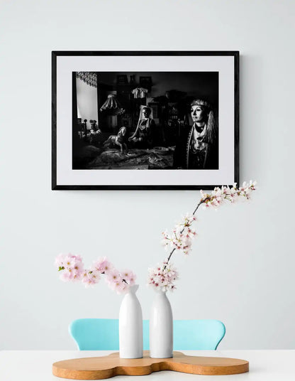 Black and White Photography Wall Art Greece | Costumes of Kozani Siatista Macedonia by George Tatakis - single framed photo
