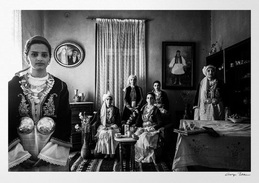 Black and White Photography Wall Art Greece | Costumes of Tegea in a traditional home Arcadia Peloponnese by George Tatakis