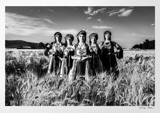 Black and White Photography Wall Art Greece | Karagouna dresses in Glinos Trikala Thessaly by George Tatakis