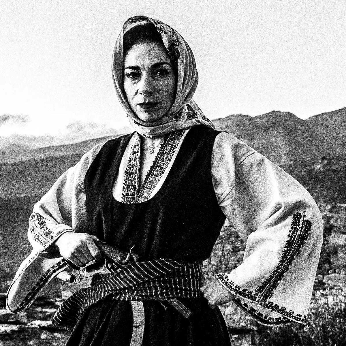 Black and White Photography Wall Art Greece | Vathia Mani Peloponnese by George Tatakis - detailed view