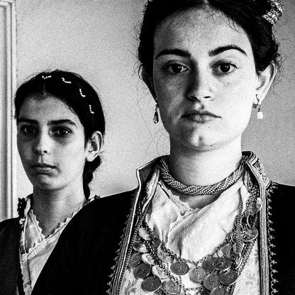 Black and White Photography Wall Art Greece | Costumes of Veria Macedonia by George Tatakis - detailed view