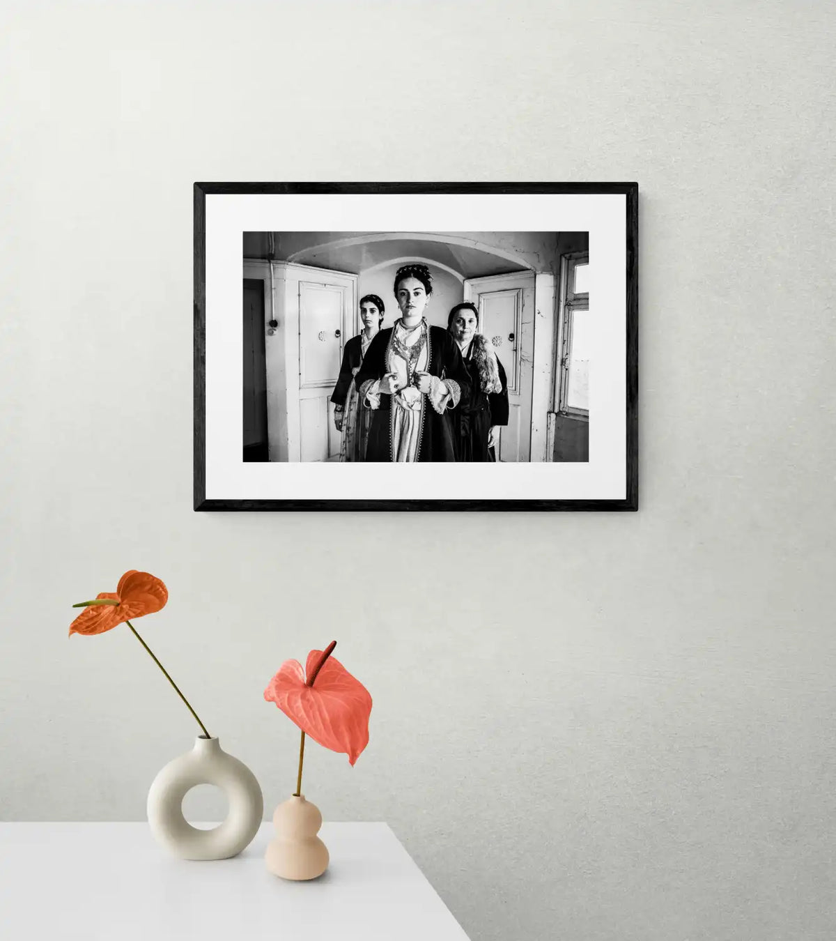 Black and White Photography Wall Art Greece | Costumes of Veria Macedonia by George Tatakis - single framed photo