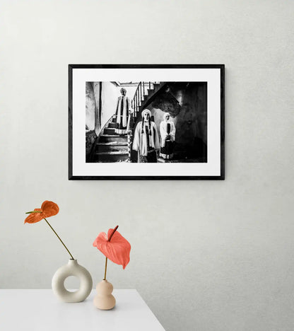 Black and White Photography Wall Art Greece | Vessa costumes Mastichochorea Chios island Greece by George Tatakis - single framed photo