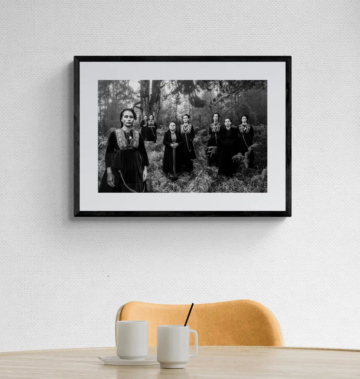 Black and White Photography Wall Art Greece | Costumes of Vlachi Seli Veria Macedonia by George Tatakis - single framed photo