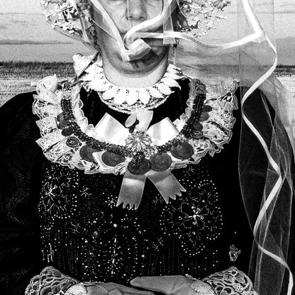 Black and White Photography Wall Art Greece | Bride in Vyssa Thrace by George Tatakis - detailed view