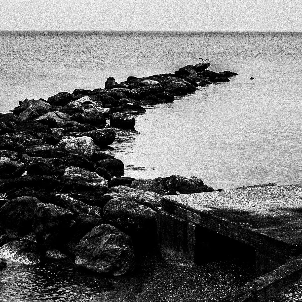 Black and White Photography Wall Art Greece | Diafani port Olympos Karpathos Dodecanese by George Tatakis - detailed view