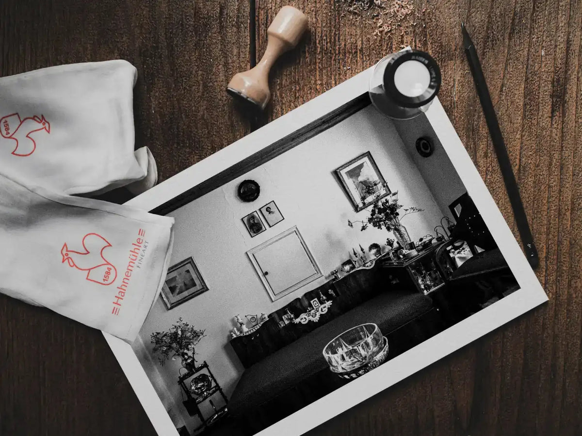 Ioannina, Epirus, Greece | Home Interior | Black-and-White Wall Art Photography - print on table