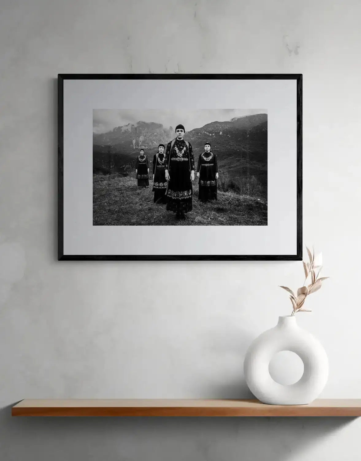 Zagori, Epirus, Greece | Costumes at Agios Minas | Black-and-White Wall Art Photography - single print framed