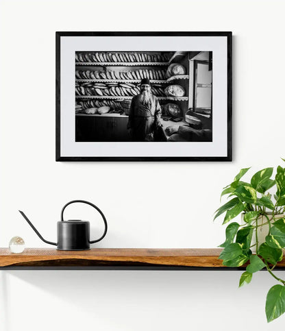 Black and White Photography Wall Art Greece | Priest in Amorgos Cyclades by George Tatakis - single framed photo