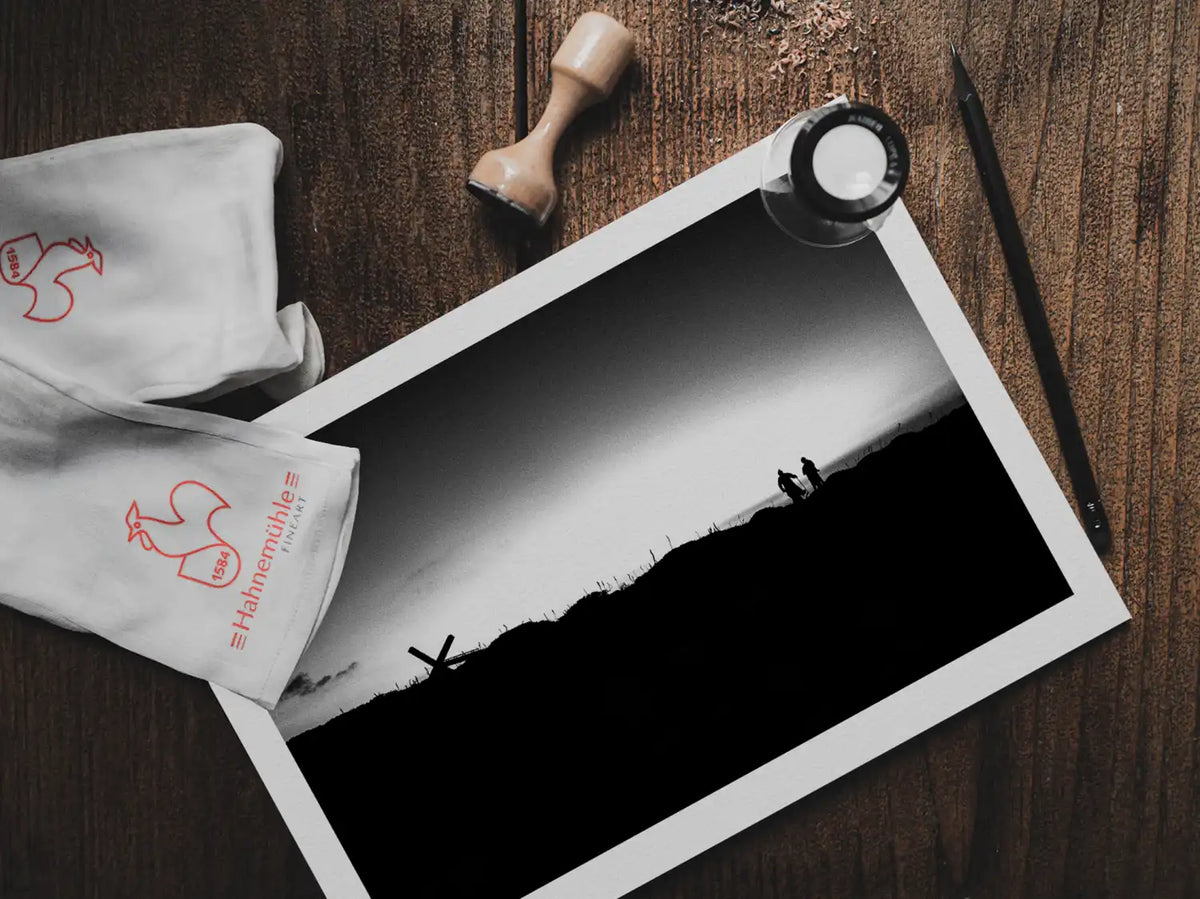 Black and White Photography Wall Art Greece | Dusk on Saria island Olympos Karpathos Dodecanese by George Tatakis - photo print on table