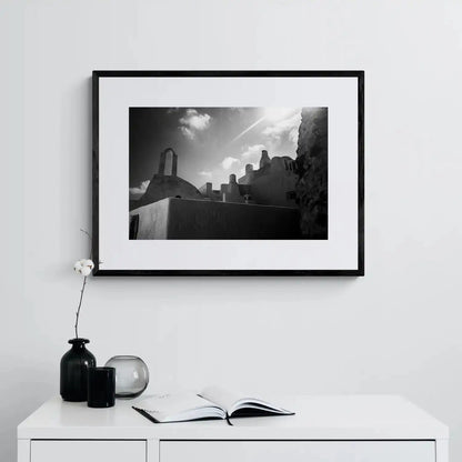 Silhouettes and Forms | Santorini | Chorōs | Black-and-white wall art photography from Greece - single framed photo