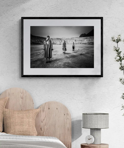 Black and White Photography Wall Art Greece | Costumes of Nisyros in the volcano Dodecanese Greece by George Tatakis - single framed photo