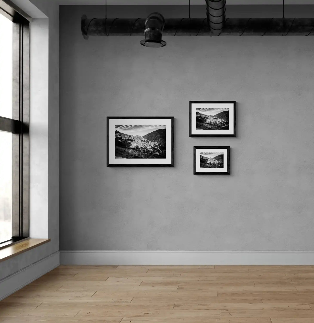 Black and White Photography Wall Art Greece | The village of Olympos Karpathos Dodecanese by George Tatakis - framing options