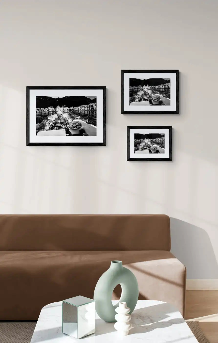 Black and White Photography Wall Art Greece | Boat in Kastellorizon Dodecanese by George Tatakis - framing options