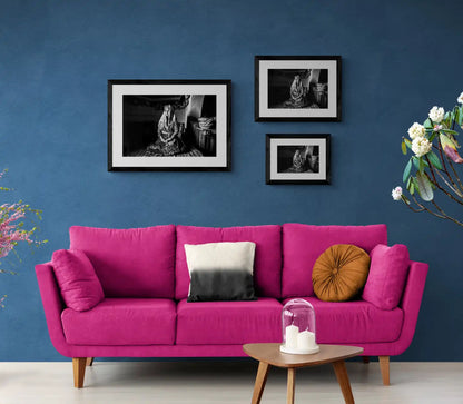 Black and White Photography Wall Art Greece | The traditional costume of Archangelos in a house Rhodes by George Tatakis - framing options