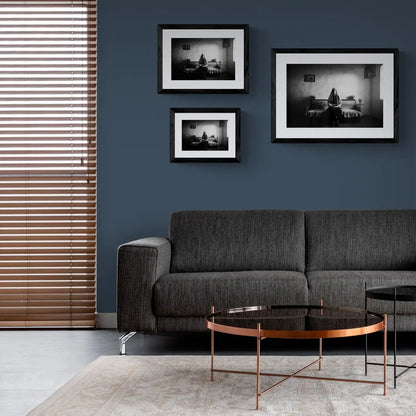 Black and White Photography Wall Art Greece | Lady in couch Mani Thrace by George Tatakis - framing options