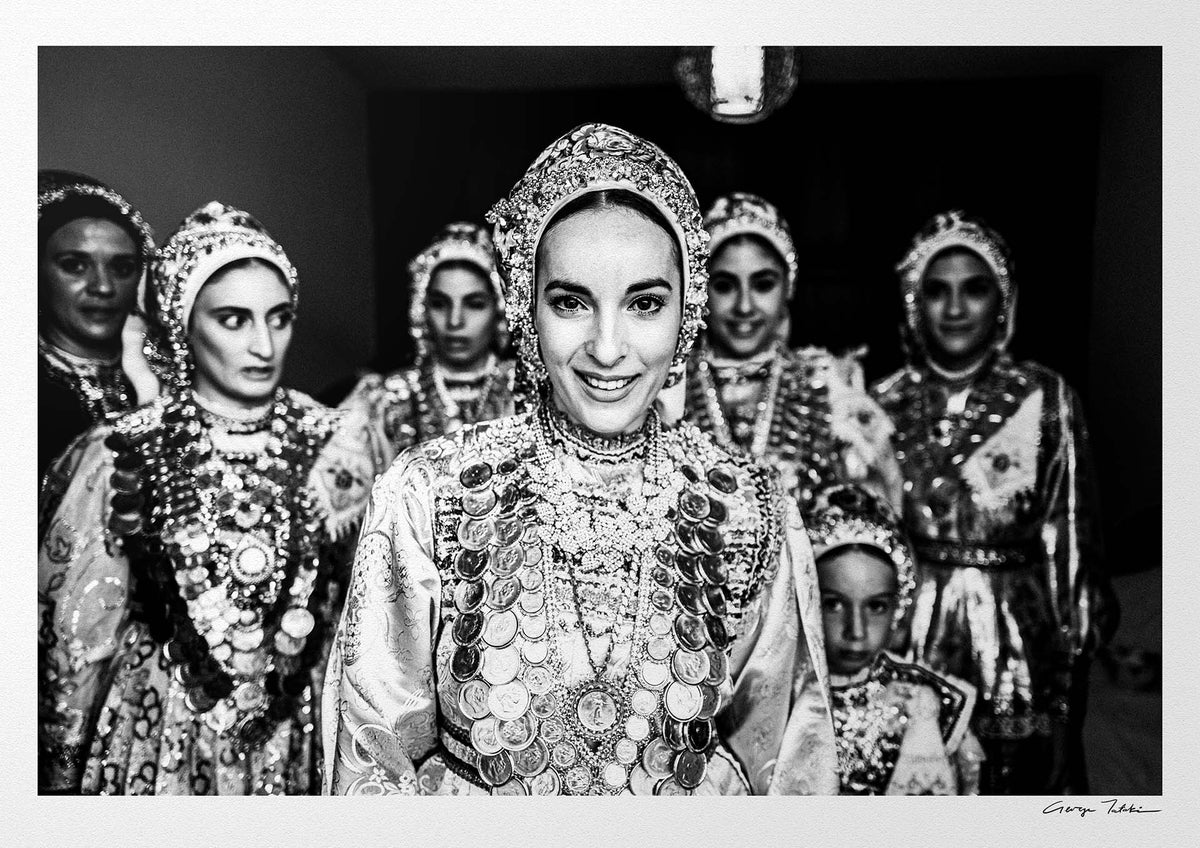 Black and White Photography Wall Art Greece | Bride in Diafani Olympos Karpathos by George Tatakis