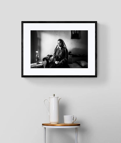Black and White Photography Wall Art Greece | Costume of Platanos in a traditional local house Nafpaktos Aetoloacarnanea Greece by George Tatakis - single framed photo