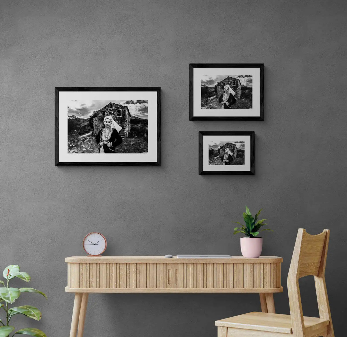 Black and White Photography Wall Art Greece | Costume of northern Corfu island in Palaea Perithea Ionian Sea by George Tatakis - framing options