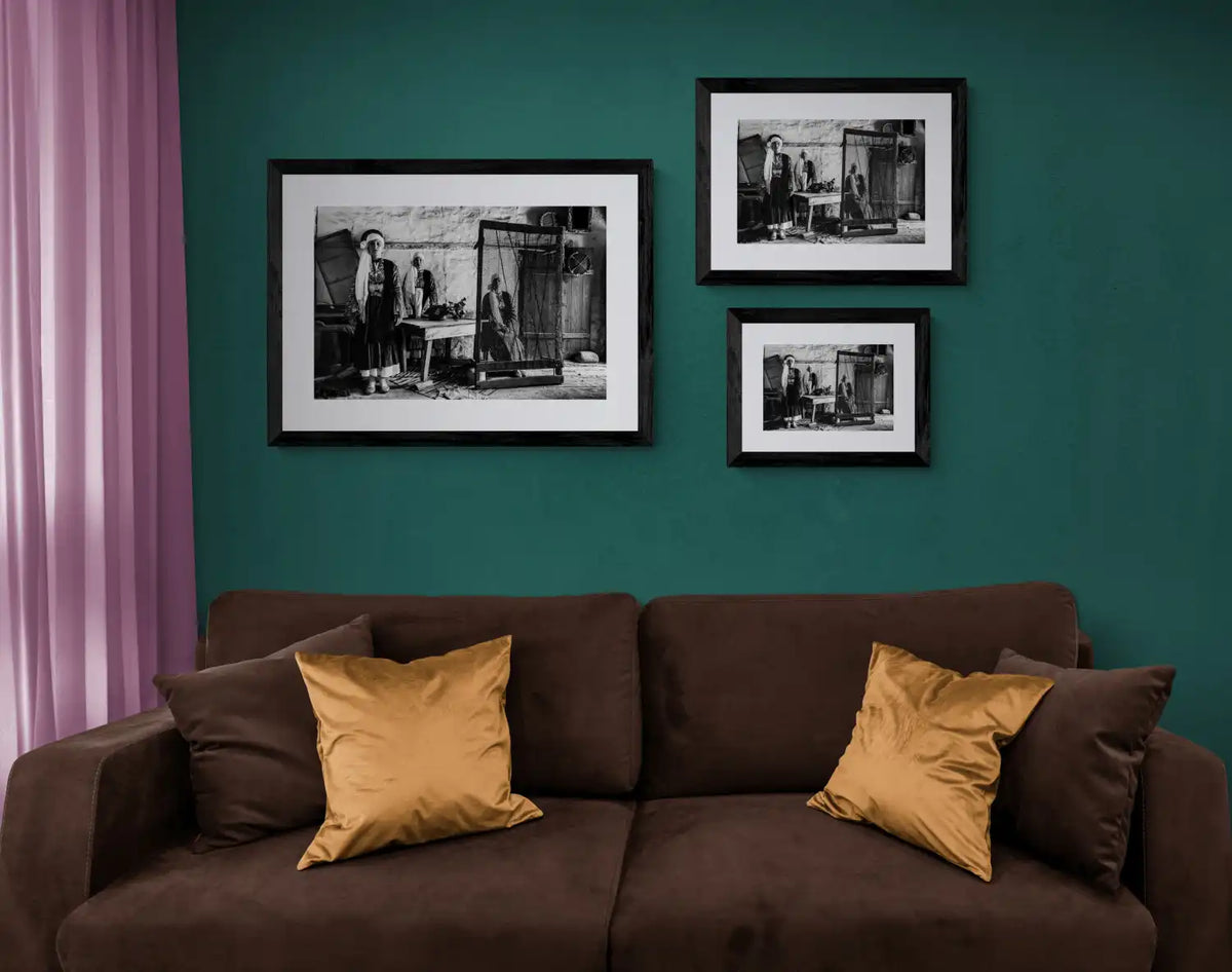Black and White Photography Wall Art Greece | Costumes of Vamvakou in a traditional home Lakonia Peloponnese by George Tatakis - framing options