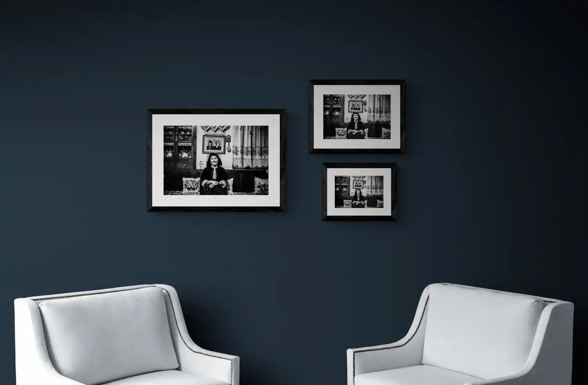 Black and White Photography Wall Art Greece | Woman in a traditional house Olympos Karpathos Dodecanese by George Tatakis - framing options