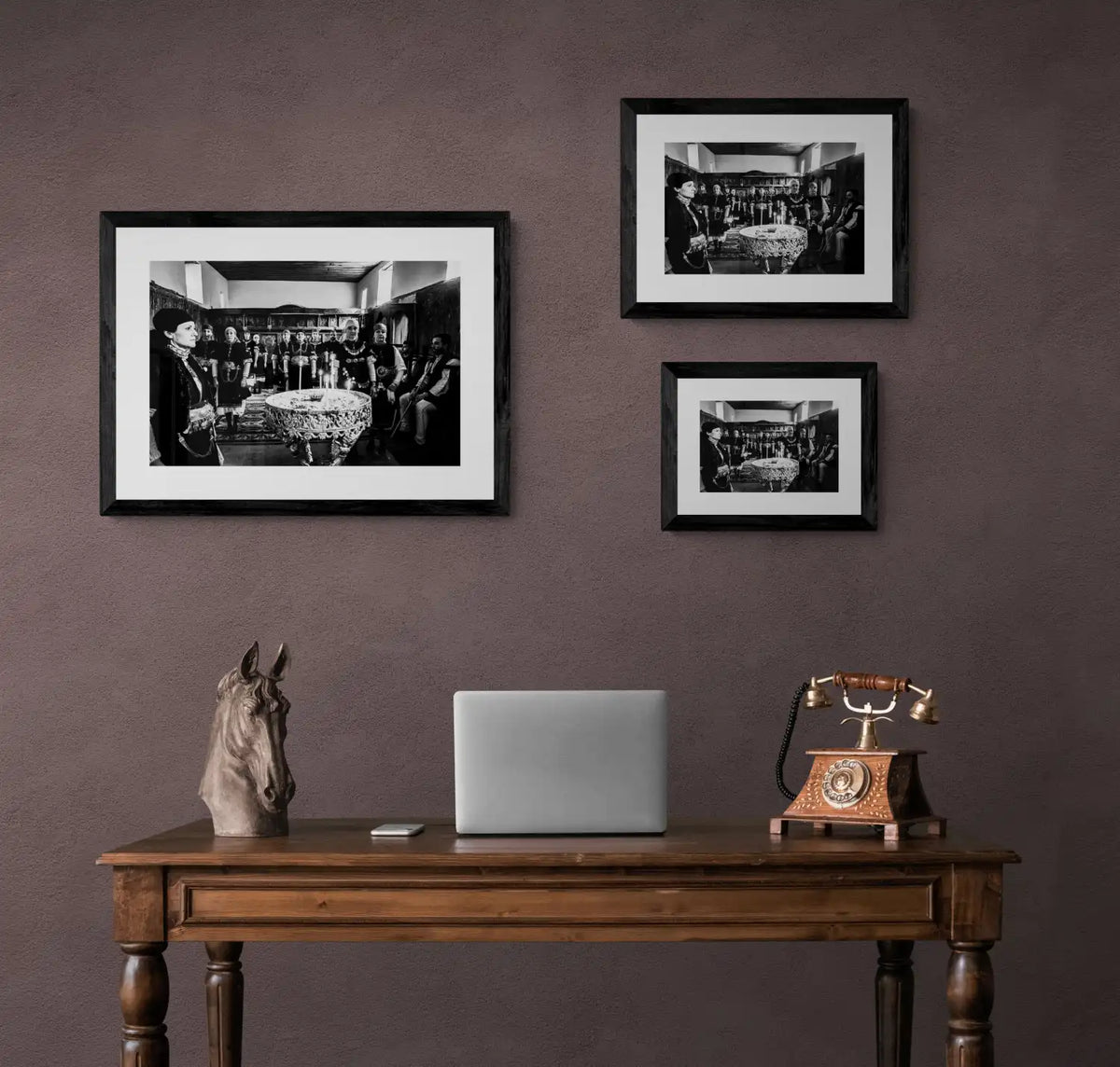 Black and White Photography Wall Art Greece | Costumes of Prespes at a local church W. Macedonia by George Tatakis - framing options