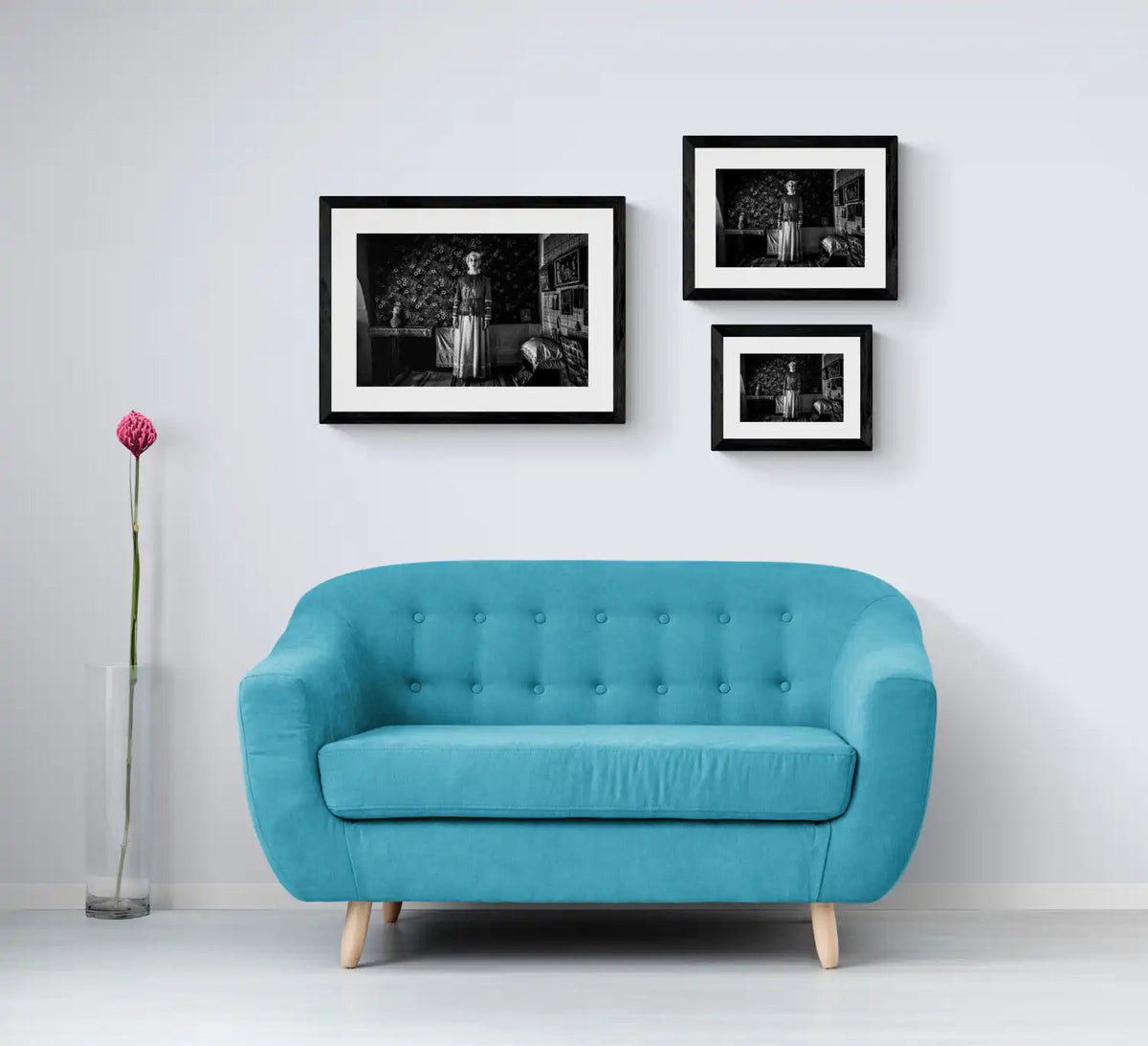 Black and White Photography Wall Art Greece | Traditional costume of Afantou in a local house Rhodes by George Tatakis - framing options