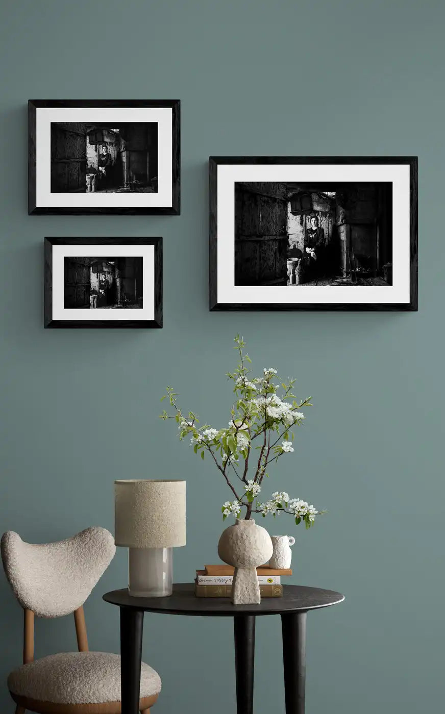 Black and White Photography Wall Art Greece | Rural costume of Kastoria in Lefki village W. Macedonia by George Tatakis - framing options
