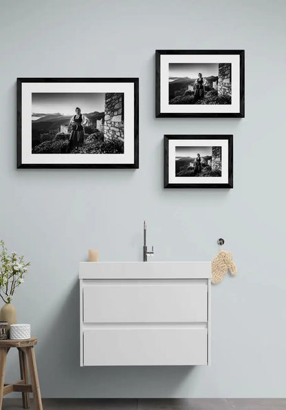 Black and White Photography Wall Art Greece | Vathia Mani Peloponnese by George Tatakis - framing options
