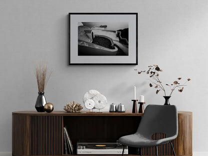 Top down view in Oia | Santorini | Chorōs | Black-and-white wall art photography from Greece