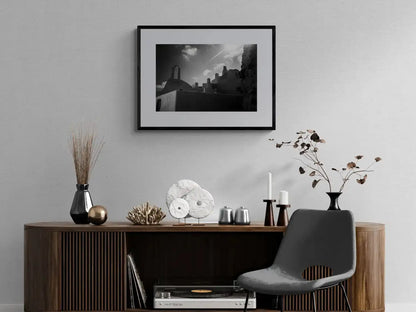 Silhouettes and Forms | Santorini | Chorōs | Black-and-white wall art photography from Greece