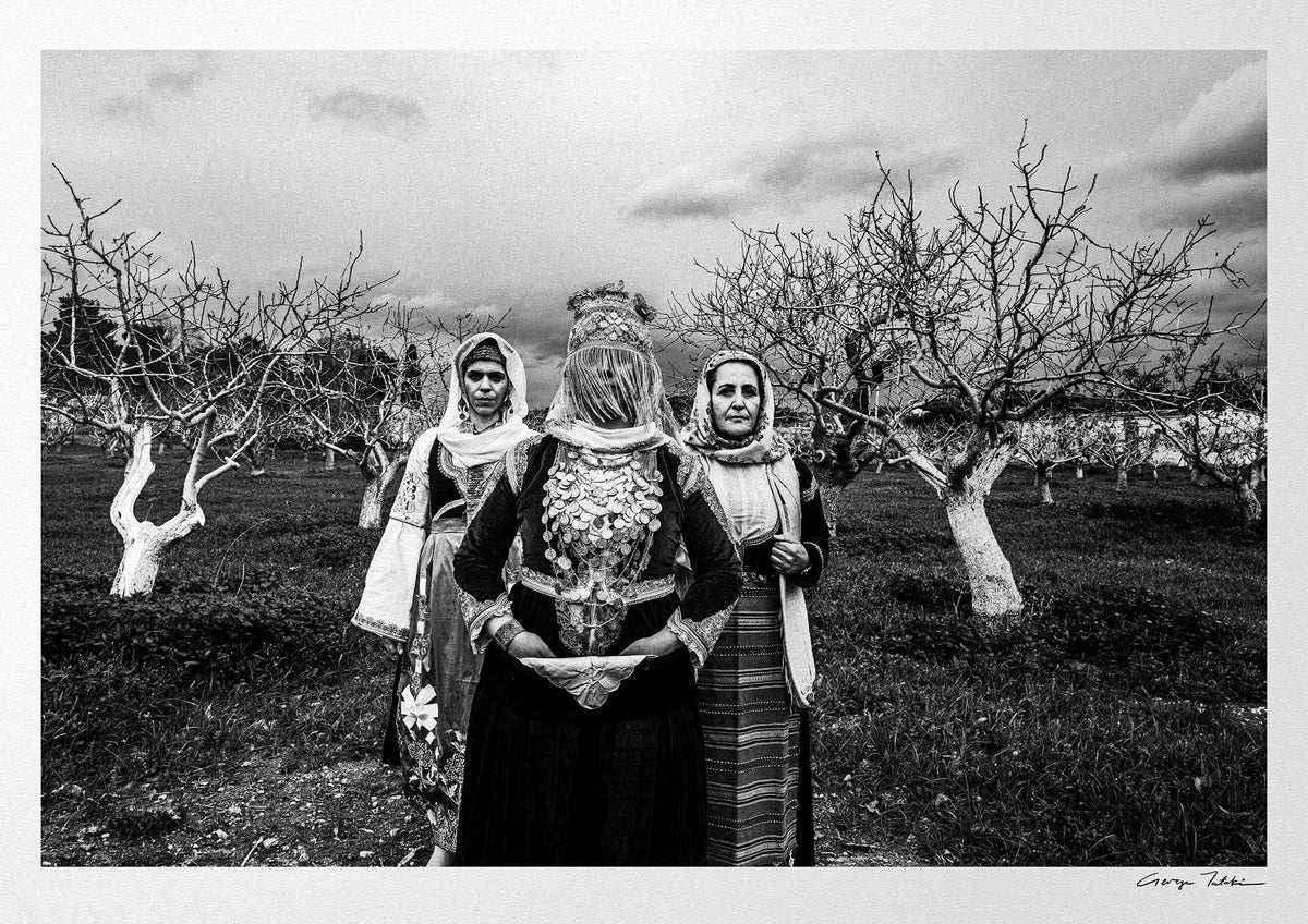 Black and White Photography Wall Art Greece | Costume of Megara Attica by George Tatakis