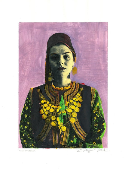Wall Art Living Room Decor - George Tatakis | Greece | Painting. Lady in Kastoria #1. | Worldwide Shipping